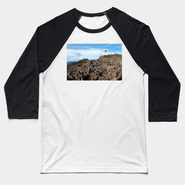 The Cairns in front of the Neist Point Lighthouse, Isle of Skye, Scotland Baseball T-Shirt by richflintphoto